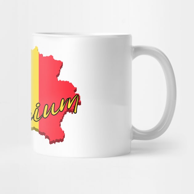 Belgium map, Belgium flag by eka123